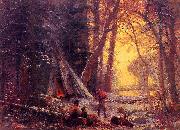 Moose Hunters' Camp, Nova Scotia Albert Bierstadt